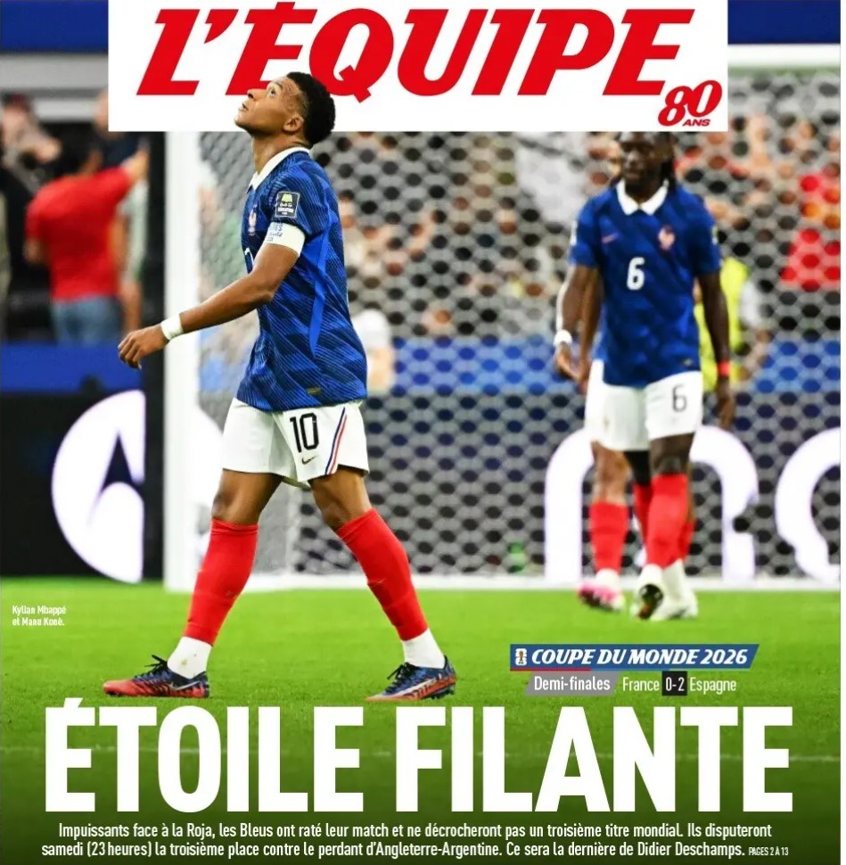 The French media delivered a frank assessment of the national team on Wednesday morning after their World Cup semi-final exit to Spain